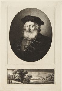 Oude man met muts door Rembrandt van Rijn