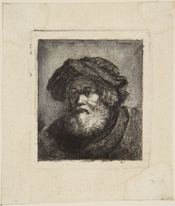 Oude man met muts door Rembrandt van Rijn