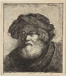Oude man met muts door Rembrandt van Rijn
