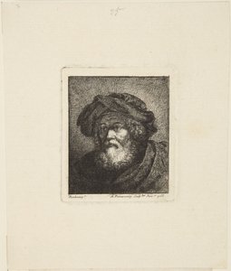 Oude man met muts door Rembrandt van Rijn