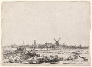 Uitzicht op Amsterdam vanuit het Noordwesten