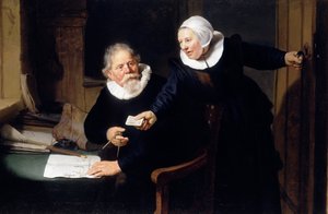 De scheepsbouwer en zijn vrouw door Rembrandt van Rijn