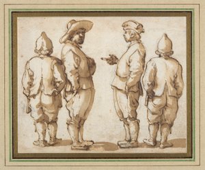 Vier Staande Jongeren