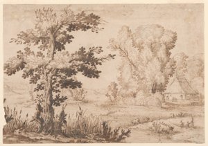 Landschap met een Huisje