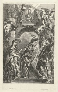 Heiligen onder een afbeelding van Santa Maria in Vallicella