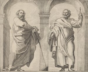 Heiligen Petrus en Paulus in een vestibule