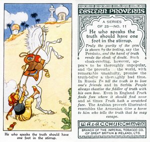 Hij die de waarheid spreekt moet één voet in de stijgbeugel hebben, 1931