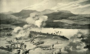 De slag bij Colenso - De Dublin Fusiliers proberen de Tugela over te steken, 1900 door René Bull