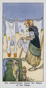 De wasvrouw kent de gebreken van het dorp door René Bull