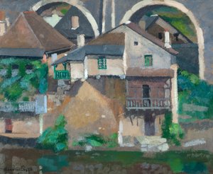 Huizen aan de Vézère in Uzerche