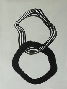 In elkaar grijpende abstracte ringen door Renate Holzner