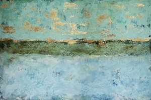 Getextureerde Gouden Horizon door Renate Holzner