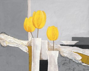 Levendige gele tulpen door Renate Holzner