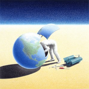 Wereldbol door Rene Boin