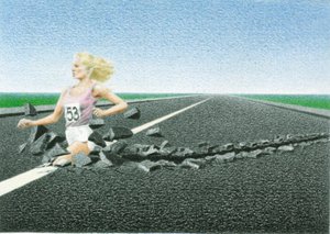 Asfalt door Rene Boin