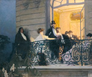 Het Balkon door René François Xavier Prinet