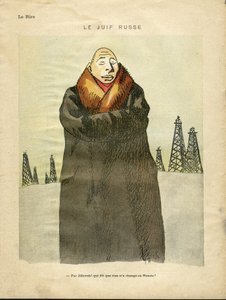 Illustratie van Hermann-Paul in Le Lire, ca. 1935 - De Russische Jood - Antisemitisme, Petroleum - Jood door Rene George Hermann Paul