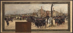 Schets voor het kabinet van de prefect in het stadhuis van Parijs: Externe verdediging door Rene Joseph Gilbert