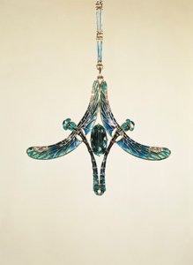Libelle hanger (goud en email)