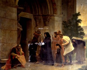Raymond VI (1156-1222), Graaf van Toulouse, "De Excommunicé" in 1208 door Paus Innocentius III (1160-1216). René Ravaut door Rene Ravaut