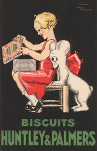 Advertentie voor Huntley & Palmers biscuits