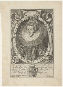 Portret van Isabella Clara Eugenia door Renold Elstrack
