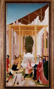 De bouw van de abdij van Klosterneuburg (Oostenrijk) (schilderij)