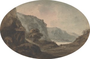 Twee Mannen Wandelen in een Landschap