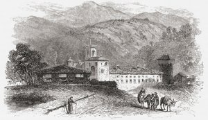 Klooster in Vallombrosa, Florence, Italië in de late 19e eeuw. Uit Italiaanse Afbeeldingen door Rev. Samuel Manning, gepubliceerd c.1890.