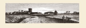 Het platteland bij Ostia, Rome, Italië in de late 19e eeuw. Uit Italiaanse Prenten door Rev. Samuel Manning, gepubliceerd ca. 1890. door Reverend Samuel Manning
