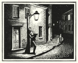 Hans Christian Andersen: De oude straatlantaarn door Rex (after) Whistler