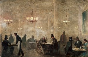 Het café, ca. 1860-65 door Ricardo Balaca y Canseco