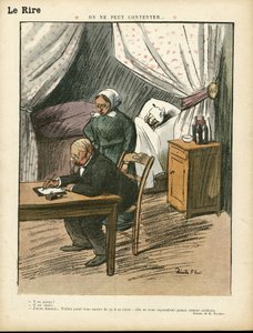 Illustratie door Ricardo Flores (1878-1918) in Le Lire, 08/02/13 - Men kan niet tevreden stellen - Medisch, Interieurarchitectuur