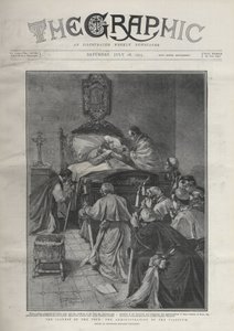 DE ZIEKTE VAN DE PAUS - DE ZIEKTE VAN DE PAUS. Ziekte van Paus Leo XII, Paus ontvangt Kardinalen, 14 juli door Riccardo Pellegrini