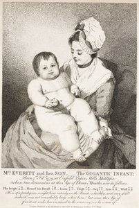 Mevrouw Everitt en haar zoon; de gigantische baby