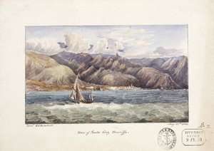 Stad Santa Cruz, uitzicht vanaf het water, Tenerife, 22 mei door John Pardon