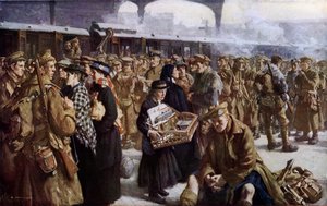 Victoria Station, WO1, vertrek naar Frankrijk