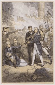 Nelson ontvangt het zwaard van de Spaanse admiraal door Richard (after) Westall