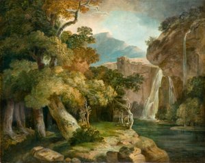 Rivier bij Penegoes door Richard (style of) Wilson