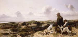 Lytham zandduinen, 1864 door Richard Ansdell