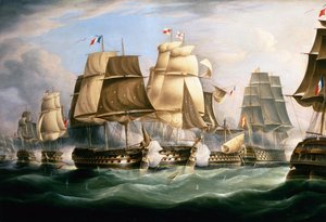 De Slag bij Trafalgar, 21 oktober 1805, Het Middaguur door Richard B. Spencer