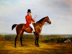 Isaac Sadler op een bruine jager