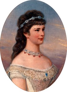 Portret van Elisabeth van Wittelsbach (Sissi) door Richard Bitterlich