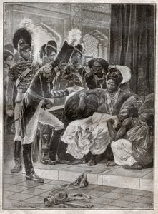 Kolonialisme in Sri Lanka (gravure)