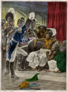 Sri Vikrama Rajasinha, koning van Kandy (Sri Lanka) afgezet door de Engelsen in 1815 door Richard Caton (after) Woodville