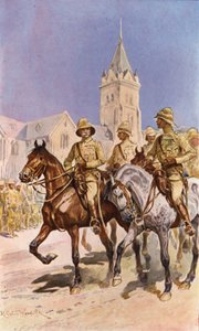 Roberts betreedt Pretoria door Richard Caton II (after) Woodville