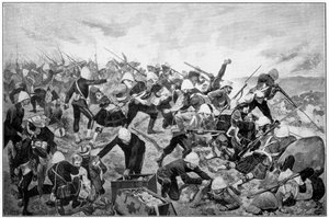 Slag bij Majuba Hill, 1e Boerenoorlog, 26-27 februari 1881 door Richard Caton II Woodville