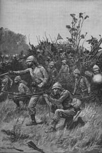 De Bonny Men Leidden De Aanval, 1902 door Richard Caton II Woodville