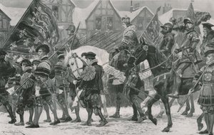 De kroningsprocessie van Edward VI door Londen door Richard Caton Woodville