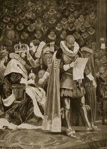 De hulde, de vrijgevigheid en de algemene gratie bij de kroning van Jacobus I en Anna van Denemarken, 25 juli 1603, uit 